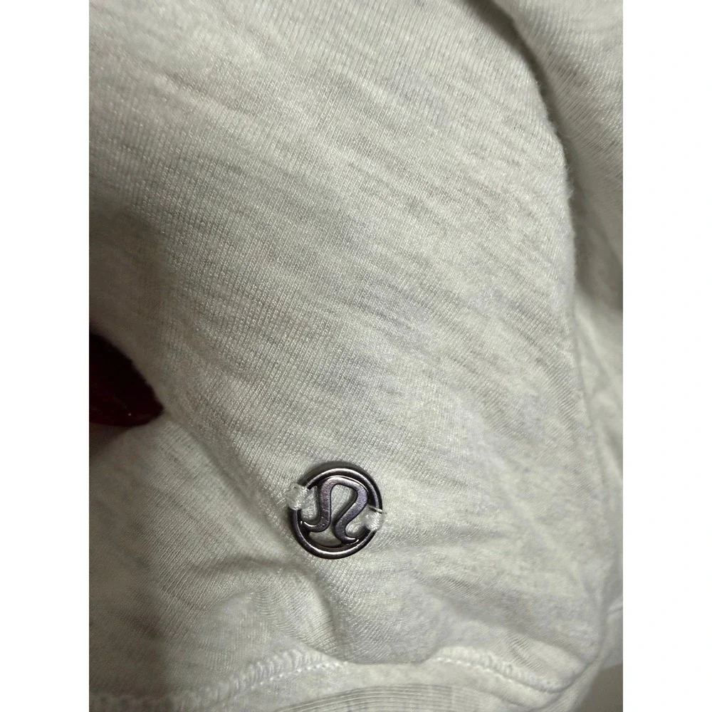 Lululemon To‎ & Flow Wrap Heathered Mod White 2 Draped Open Oversized Stretch